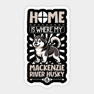 Home is with my Mackenzie River Husky Sticker